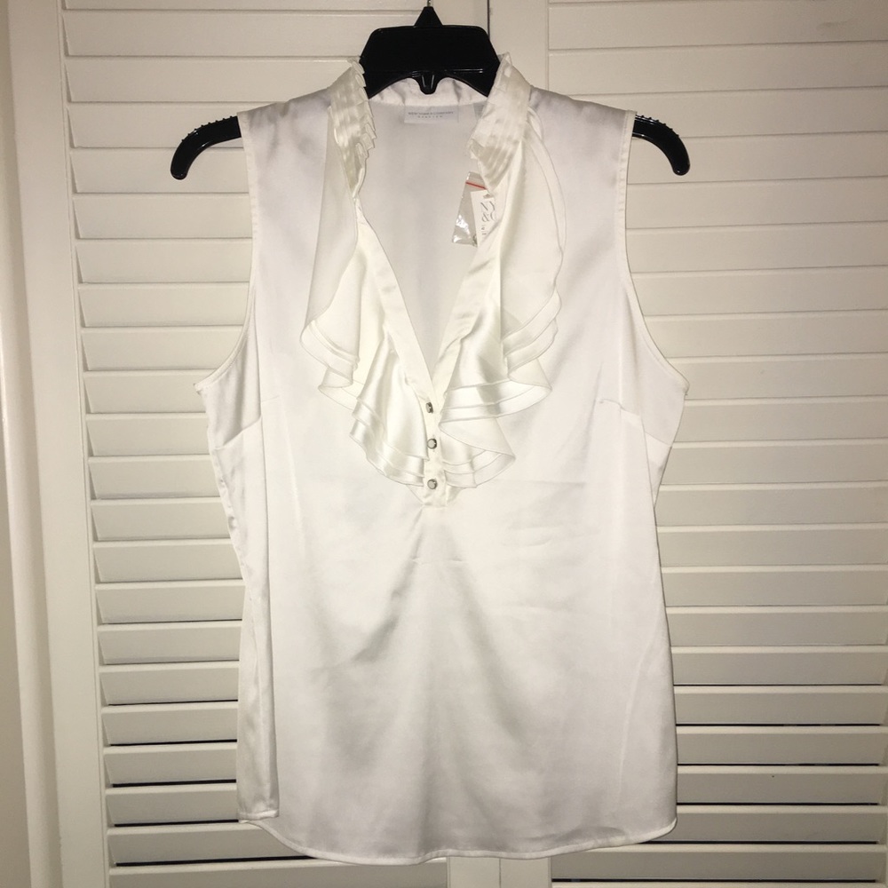 NEW! New York & Company Silky White Top